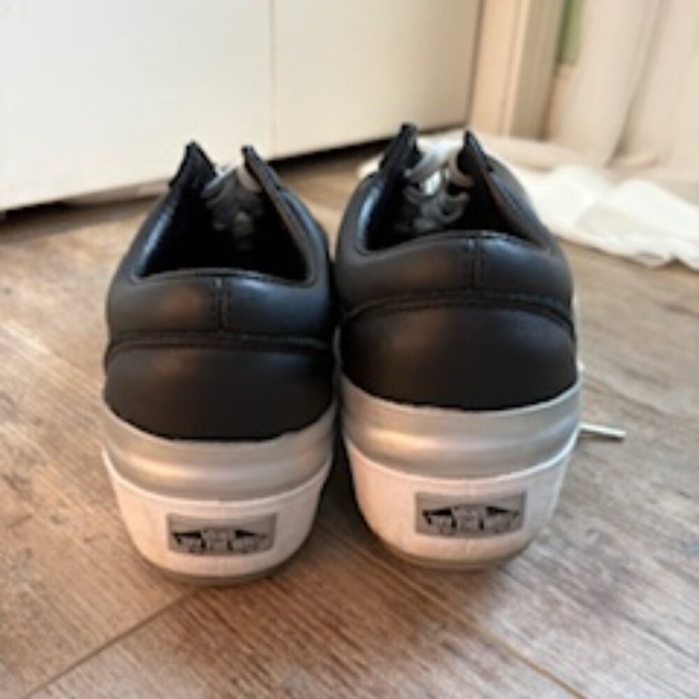 Vans Old Skool Black stacked black leather sneakers - Picture 2 of 4